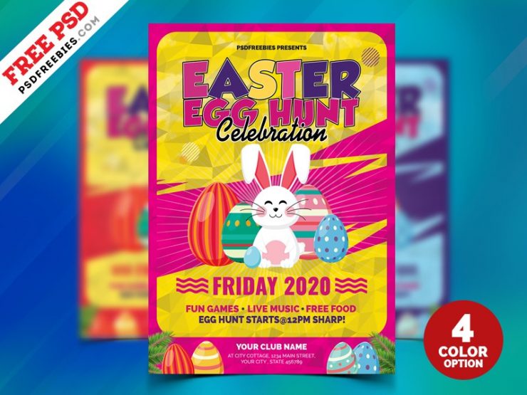 Free Easter Flyer PSD Template