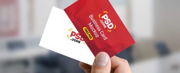 Hand holding Business Card Mockup