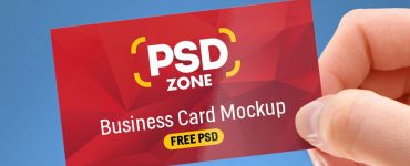 Holding Business Card in Hand Mockup