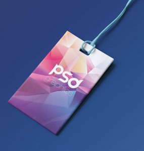 Label Tag Branding Mockup PSD