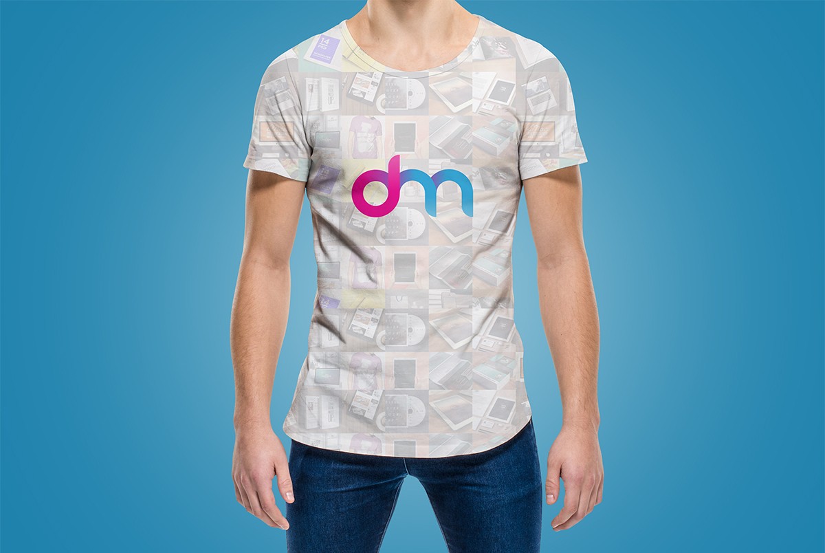 Rounded Neck T-Shirt Mockup Free PSD – Download PSD