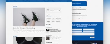 Simple Blog Website Template PSD