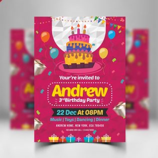 Birthday Flyer Template PSD