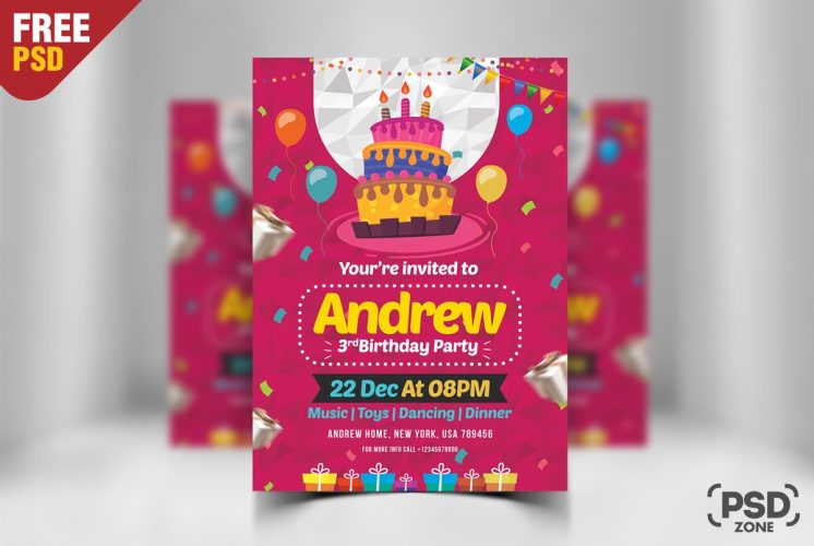 Birthday Flyer Template PSD – Download PSD
