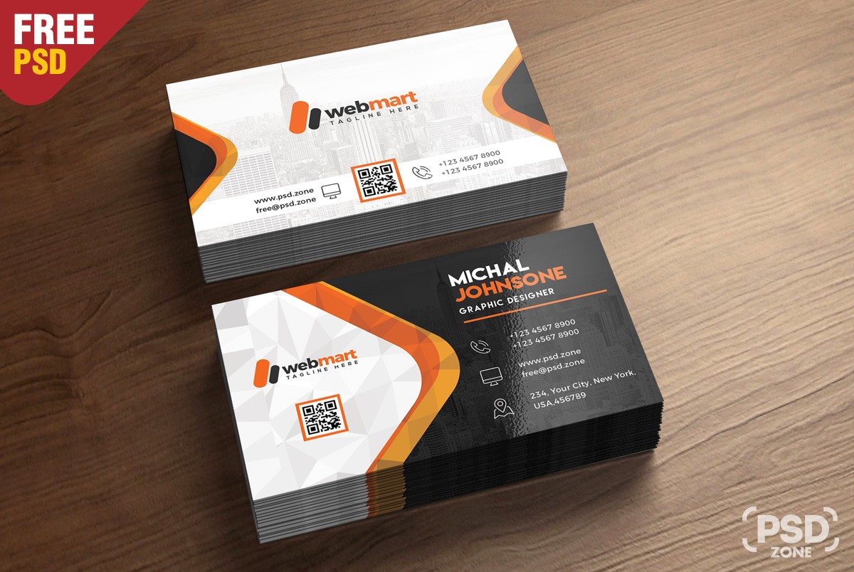 Business Card Free PSD Template – Download PSD With Regard To Visiting Card Psd Template Free Download