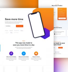 Free Mobile App Landing Page Template PSD