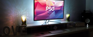 Free Monitor Screen Mockup PSD