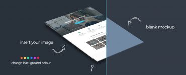 Free Perspective Website Mockup PSD