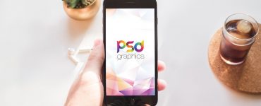 Hand Holding iPhone Mockup