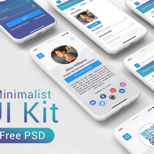 Minimalist UI Kit Free PSD