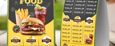 Restaurant Menu Table Tent Design PSD