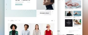 Talent Agency Website Template PSD