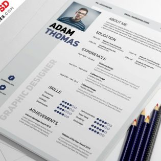 Clean Resume Template PSD