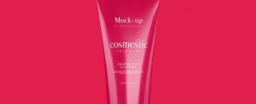 Cosmetic Tube Packaging Mockup PSD