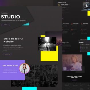 Creative Studio Website Template Free PSD