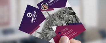 Creative Vertical Business Card Template PSD