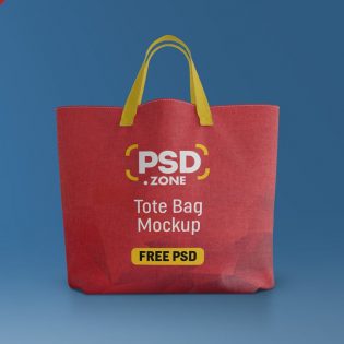 Free Canvas Tote Bag Mockup PSD