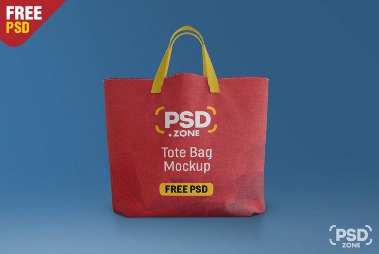 Free Canvas Tote Bag Mockup PSD