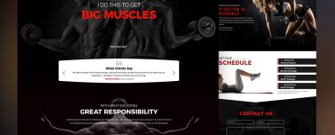 Free Gym Website Template PSD