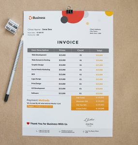 Free Invoice Template PSD