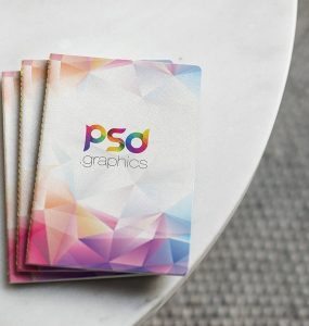 Free Notebook Cover Mockup PSD