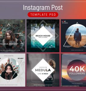 Instagram Post Template Free PSD