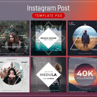 Instagram Post Template Free PSD