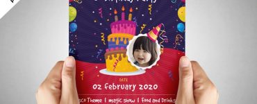 Kids Birthday Party Flyer Template PSD