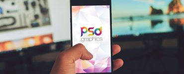 Man Using Smartphone Mockup PSD