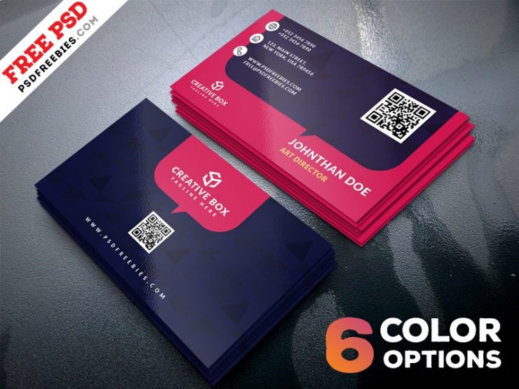 Multicolor Business Card Template PSD