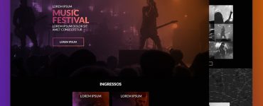 Music Festival Website Template PSD