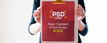 Paper Clipboard Mockup Free PSD
