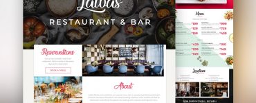 Restaurant Website Landing Page Template PSD