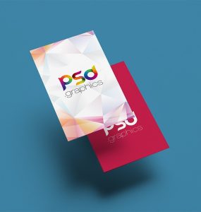 Vertical Business Card Mockup PSD