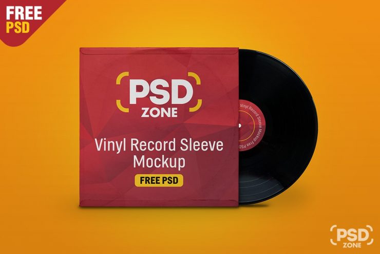 Vinyl Sleeve Mockup PSD