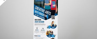 Education Roll up Banner Template PSD
