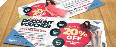 Free Discount Voucher Template PSD
