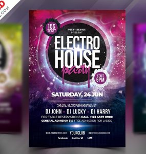 Free Party Flyer Template PSD