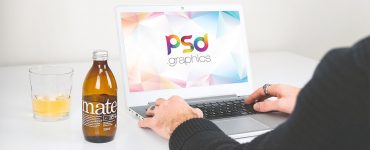 Man Working on Windows Laptop Mockup