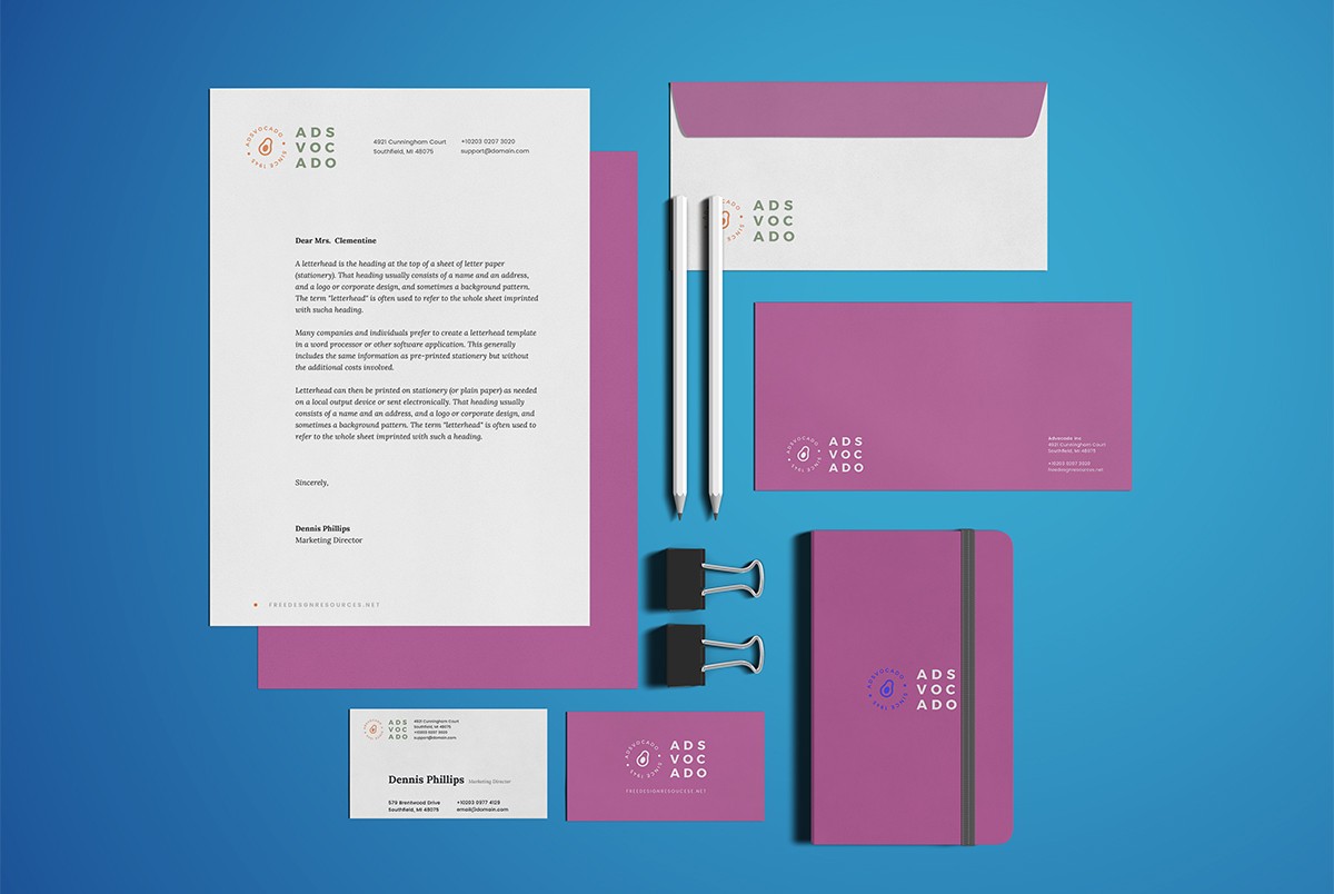 Download Office Stationery Branding Mockup PSD - Download PSD