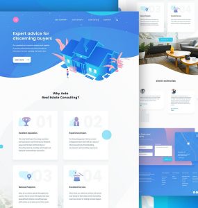 Real Estate Consultant Website Template PSD