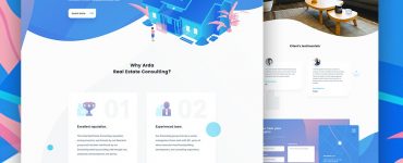 Real Estate Consultant Website Template PSD