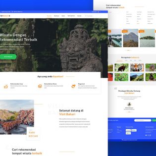 Travel Website Landing Page Template PSD