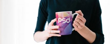 Woman Holding Coffee Mug Mockup