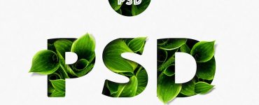 Leaf Text Effect PSD