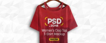 Crop Top T-Shirt Mockup PSD