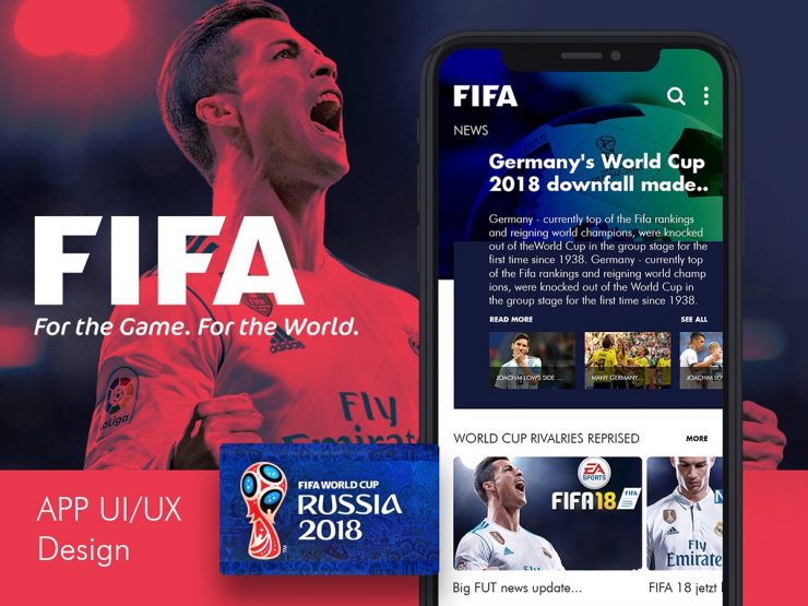 Football Mobile App UI PSD