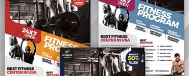 Gym & Fitness Flyer Template PSD