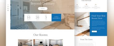 Hotel Booking Website PSD Template