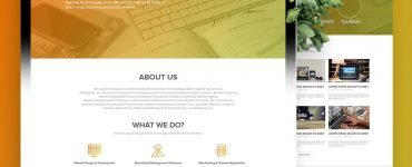 Single Page Website Template PSD